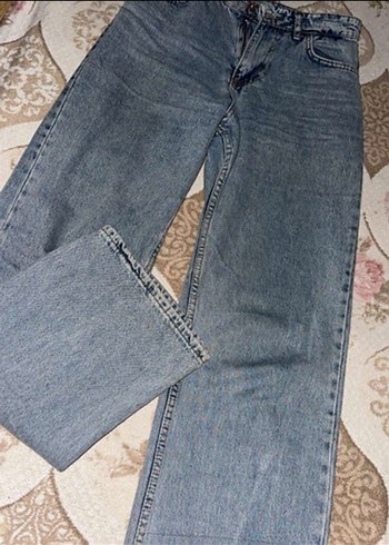 Günlük Gri Mavi Bol Kesim Kot Pantolon - Görsel 4