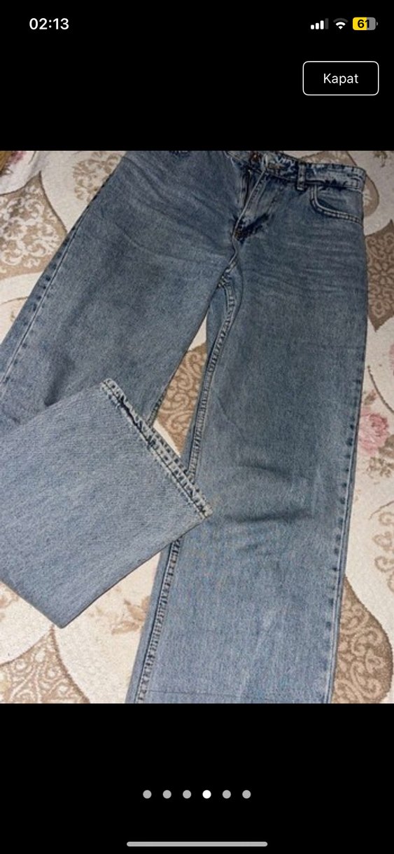 Günlük Gri Mavi Bol Kesim Kot Pantolon - Görsel 4