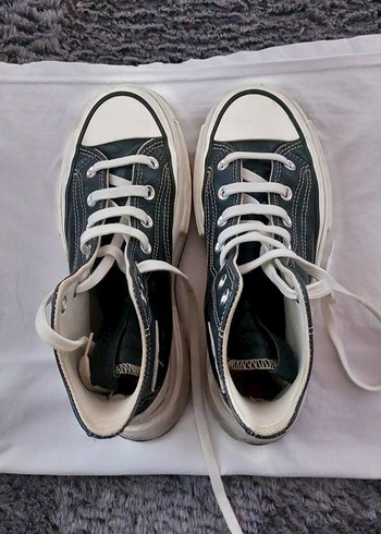 38 Beden siyah Renk Converse Runstar Siyah Platform Kadın Spor Ayakkabı