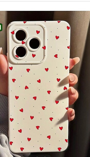 Redmi 12 uyumlu kalpli desen lansman silikon kılıf