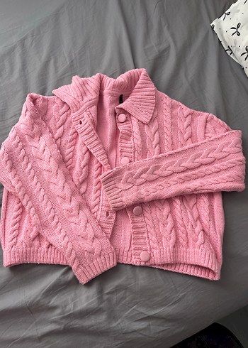 Kadın Pembe Örgü Hırka