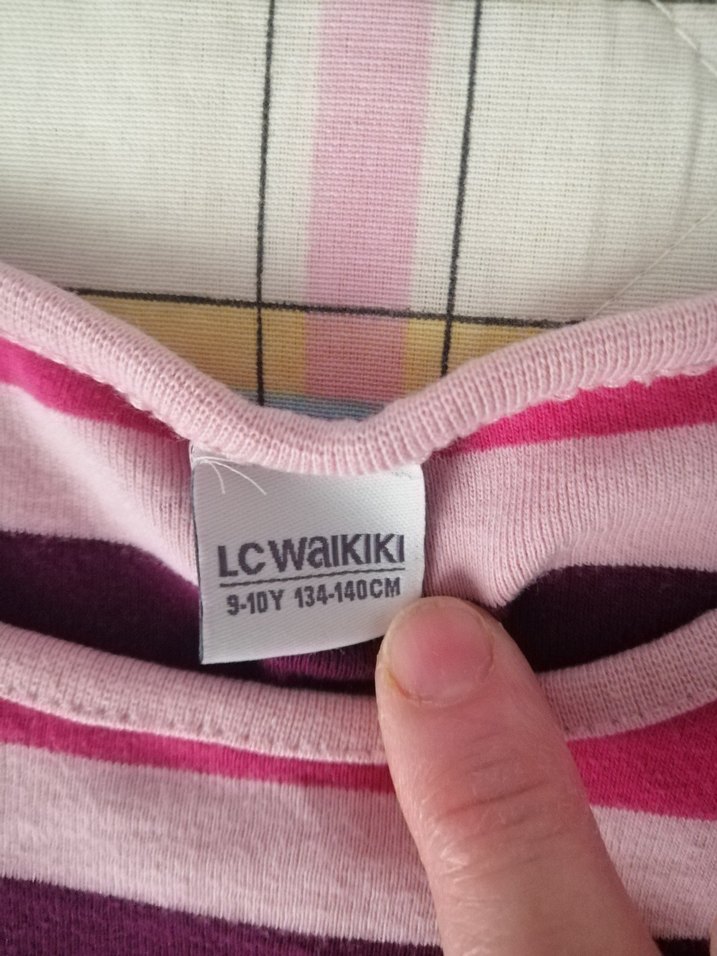 Kız Çocuk Uzun Kollu Çizgili Triko Tişört - Görsel 2