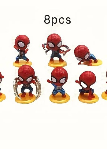 Renkli Örümcek Adam Figür Seti 8 Parça - Görsel 8