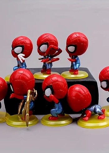 Renkli Örümcek Adam Figür Seti 8 Parça - Görsel 7