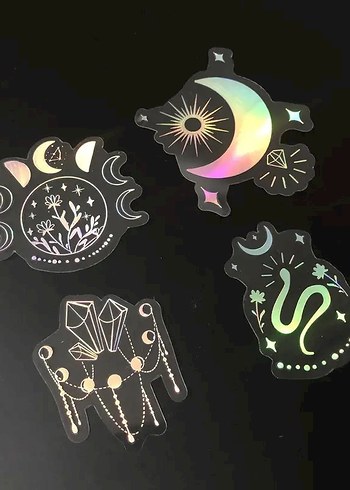 Astroloji Temalı Holografik Çıkartmalar Sticker - Görsel 3