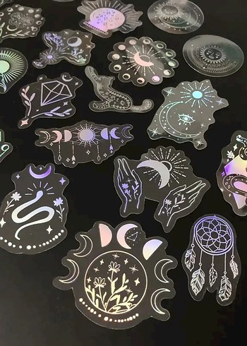 Astroloji Temalı Holografik Çıkartmalar Sticker - Görsel 2
