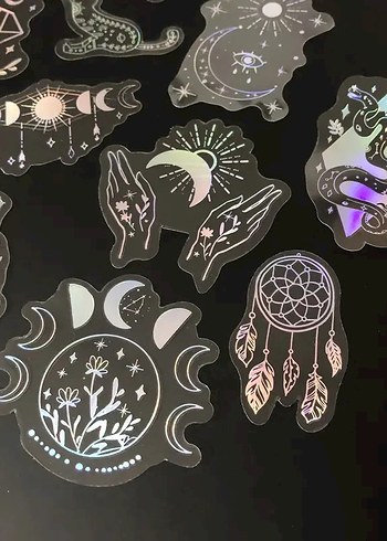 Astroloji Temalı Holografik Çıkartmalar Sticker - Görsel 4