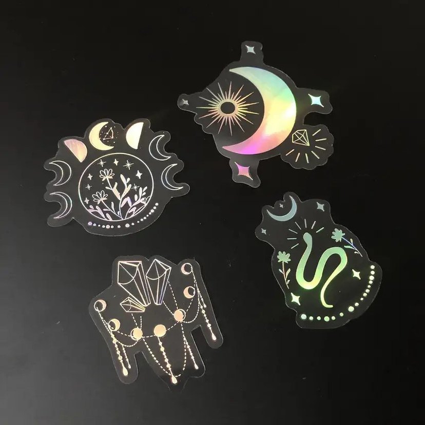 Astroloji Temalı Holografik Çıkartmalar Sticker - Görsel 3