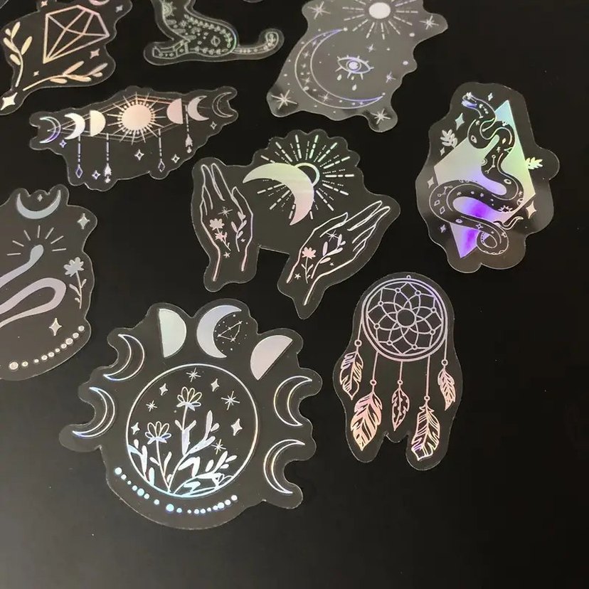 Astroloji Temalı Holografik Çıkartmalar Sticker - Görsel 4