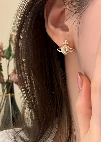 Vivienne Westwood Satürn Muadil Küpe - Görsel 3