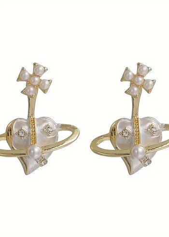 Vivienne Westwood Satürn Muadil Küpe - Görsel 2