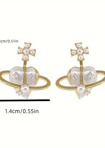 Vivienne Westwood Satürn Muadil Küpe - Görsel 5