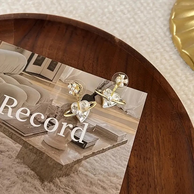 Vivienne Westwood Satürn Muadil Küpe - Görsel 4