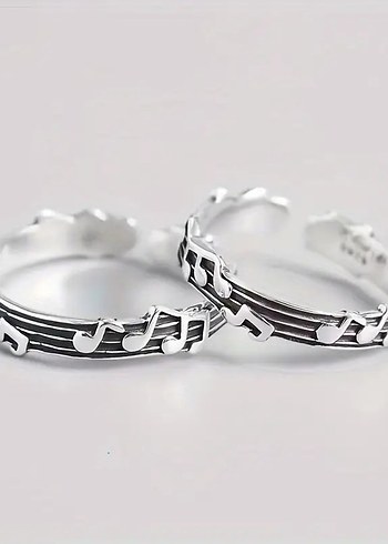 Müzik Notalı Ayarlanabilir Yüzük - Görsel 5