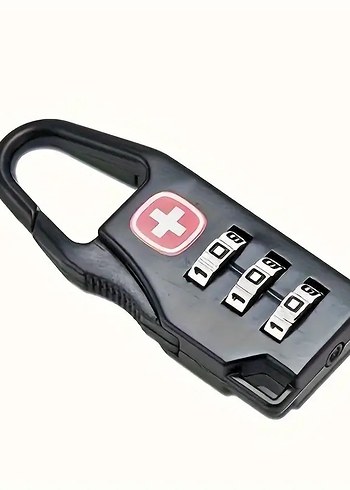 Siyah Kilit Şifreli Anahtarlık 1 Adet Valiz Dolap Kilidi - Görsel 4