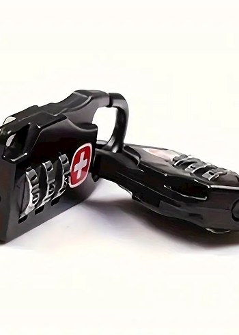 Siyah Kilit Şifreli Anahtarlık 1 Adet Valiz Dolap Kilidi - Görsel 3