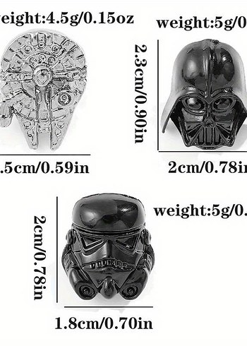 Beden Star Wars Temalı Broş Pin Rozet 1 Adet