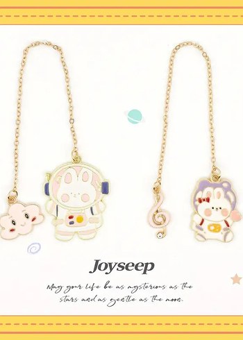 Uzay Temalı Metal Kitap Ayracı - Görsel 3