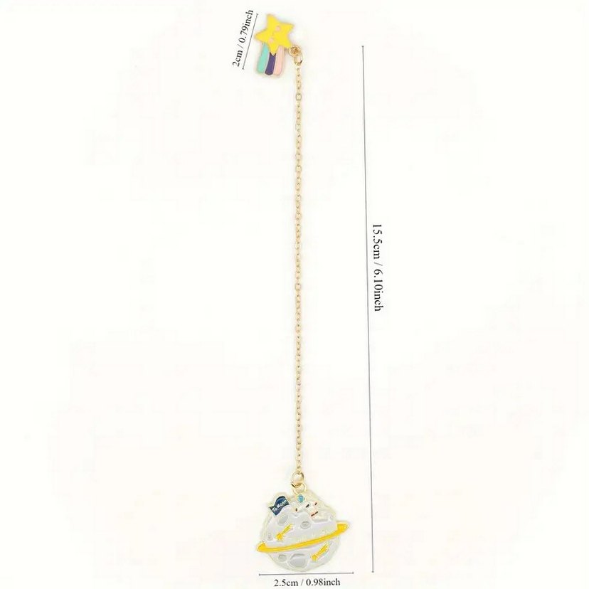 Uzay Temalı Metal Kitap Ayracı - Görsel 4