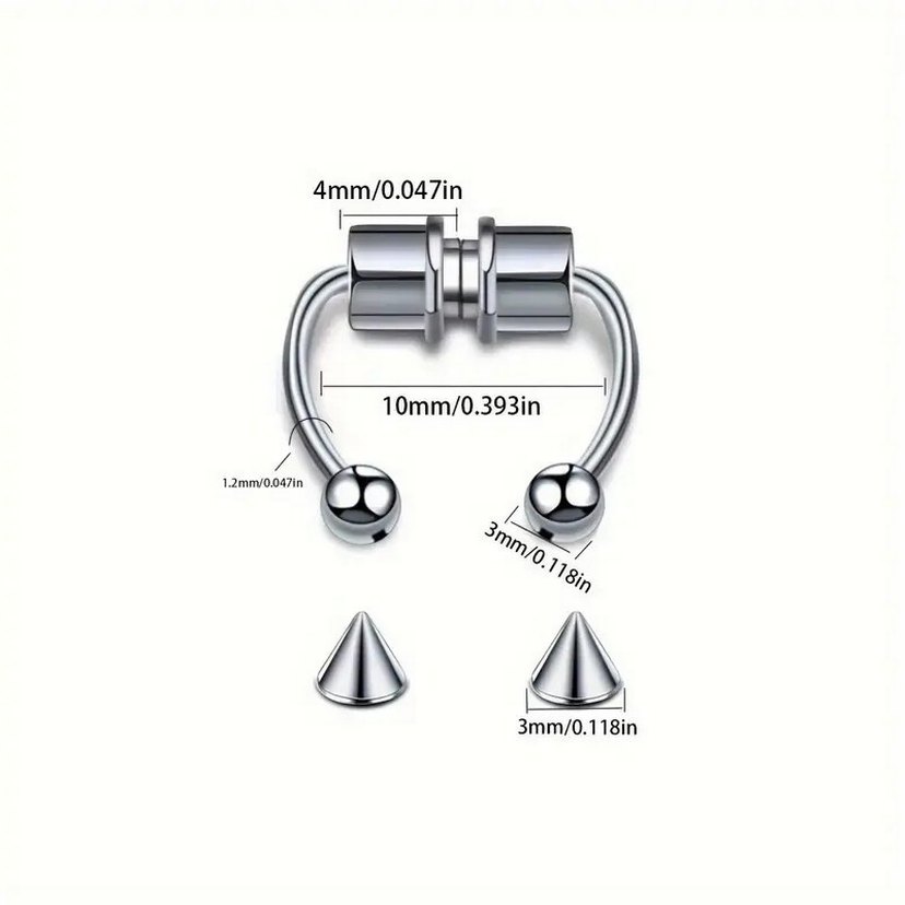 Mıknatıslı Piercing 1 Adet - Görsel 4