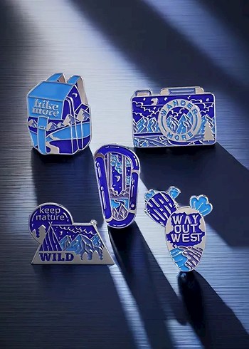 Dağ Kamp Temalı Broş Pin Rozet 1 Adet