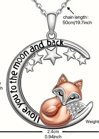 Accessorize Tilki Motifli Bohem Kolye
