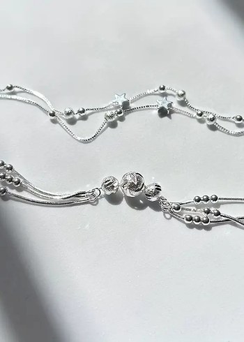 Gri Yılan Desenli Zincir Detaylı Kadın El Zinciri - Görsel 3