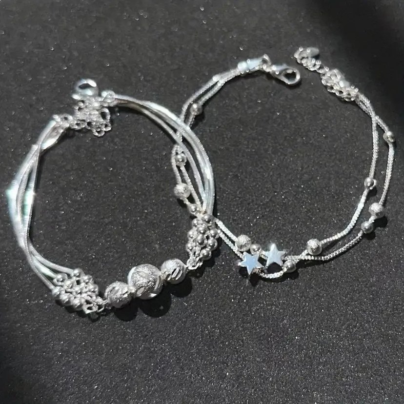 Gri Yılan Desenli Zincir Detaylı Kadın El Zinciri - Görsel 2