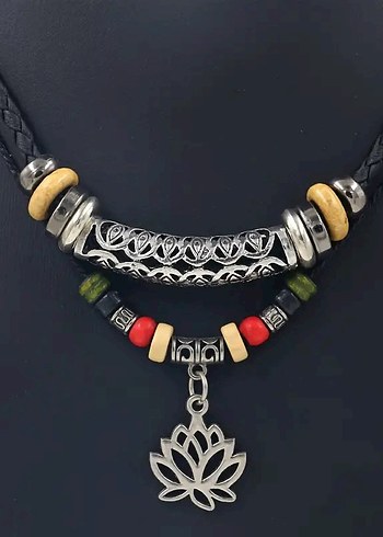 Beden Boncuklu Bohem Uzun Kadın Kolye Lotus Kolye