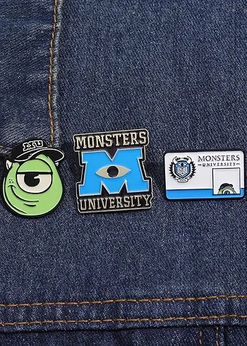 Mavi Monsters University Broş Pin Rozet 1 Adet
