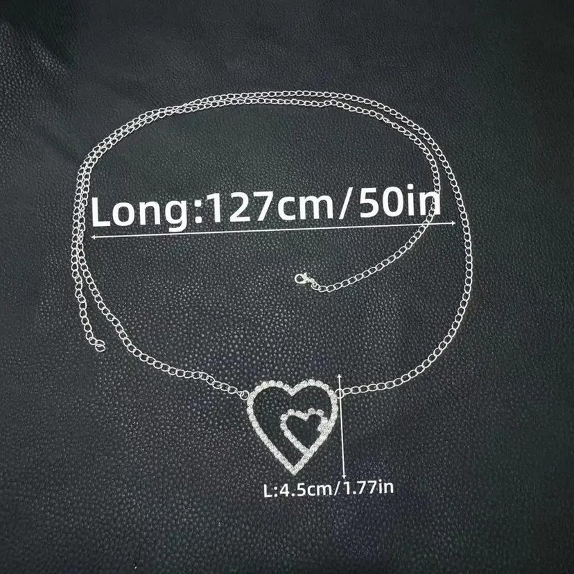 Zincir Detaylı Siyah Kadın Vücut Zinciri - Görsel 3