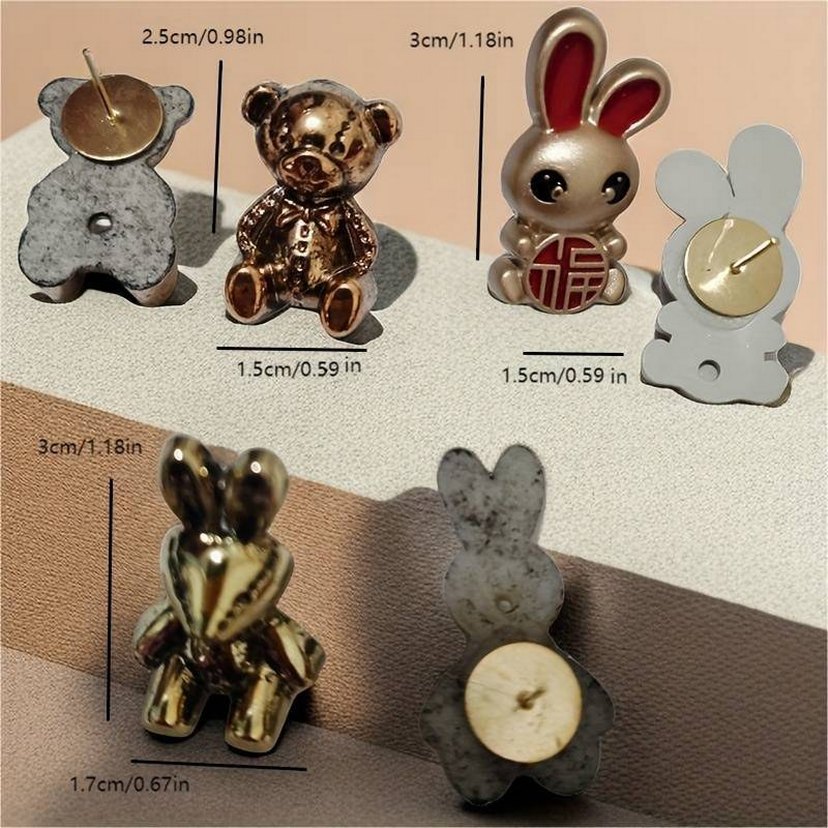 Hayvan Desenli Küpe Seti - Görsel 2