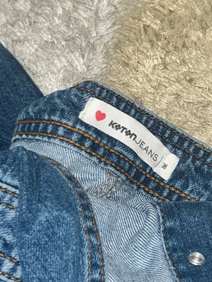 Koton Denım Kot Tulum Kapri - Görsel 3