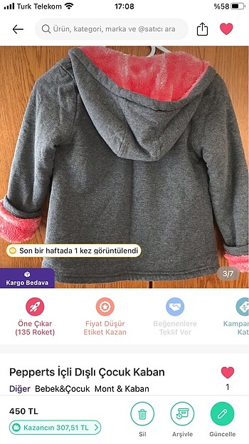 10 Yaş Beden 10 yaş çok kaliteli çift taraflı giyilebilir