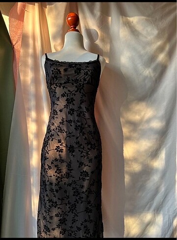 Diğer Tül lace dantel elbise çiçek kumaş iki katman
