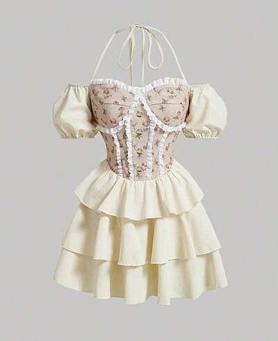 Diğer Korse elbise coquette Lolita vintage bohem boho