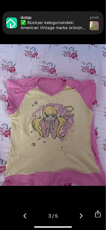 xs Beden Barbie barbiecore desenli tişört tshirt