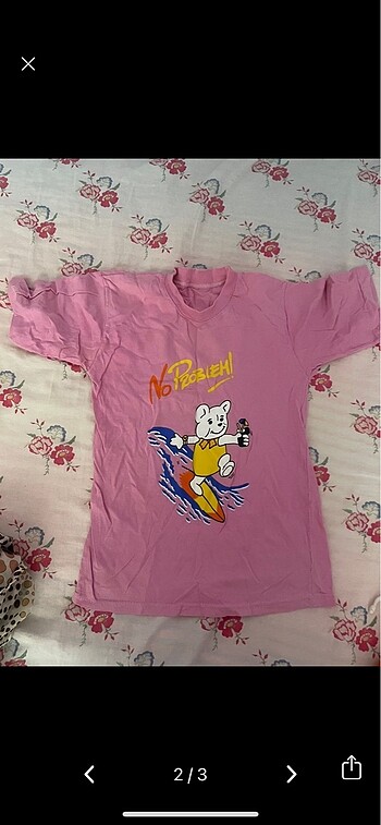 Diğer Baskılı desenli tişört tshirt vintage