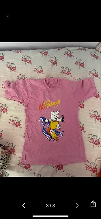 xs Beden Baskılı desenli tişört tshirt vintage