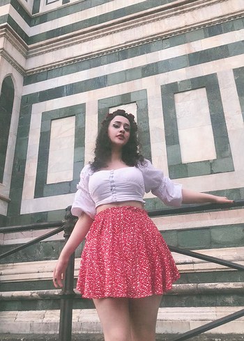 Beyaz Kısa Kollu Drapeli Straplez Bustiyer - Görsel 6