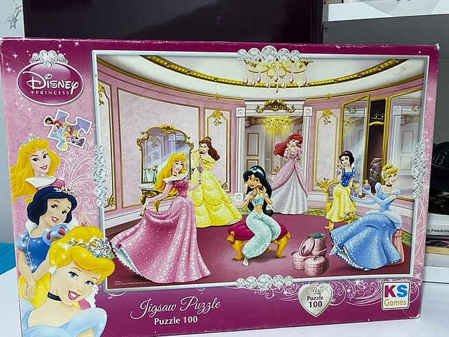 100 parça puzzle prensesli