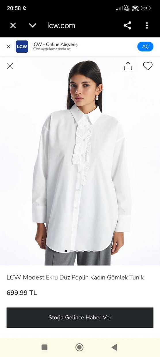 LCW beyaz gömlek - Görsel 2