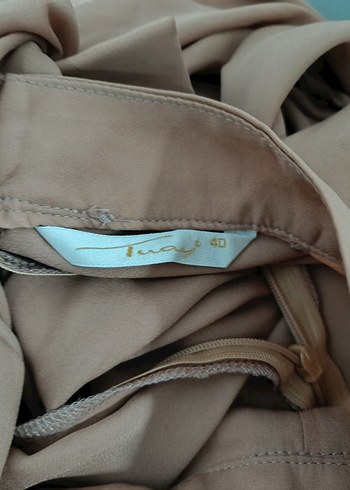 Camel renk etekli takım - Görsel 3