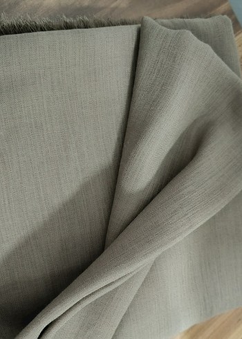 Bej Keten Kadın Şal Püsküllü Kenar - Görsel 2