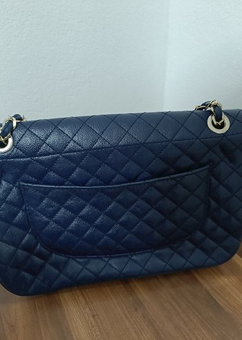 Zincir Detaylı lacivert çanta - Görsel 5