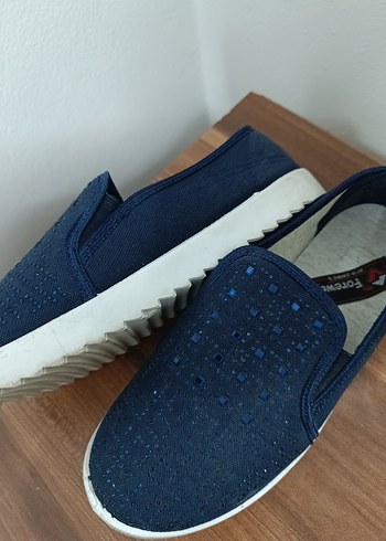 lacivert  Kadın Kot Günlük Ayakkabı - Görsel 2