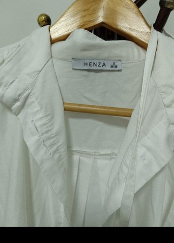 Beyaz Piliseli Uzun Kadın Tunik - Görsel 5