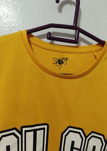 Koton markası Sarı Oversize Spor Tişört - Görsel 6