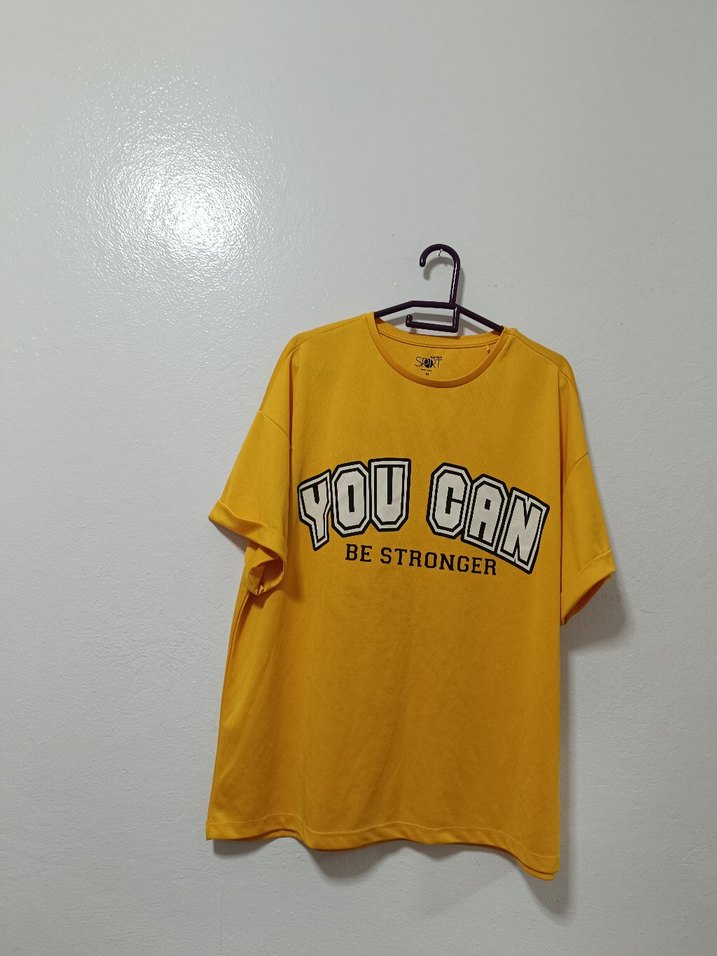 Koton markası Sarı Oversize Spor Tişört - Görsel 5