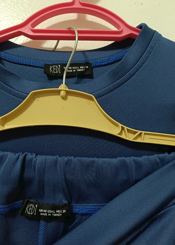 Kadın Mavi Rahat Kesim Sweatshirt ve pantolon - Görsel 10